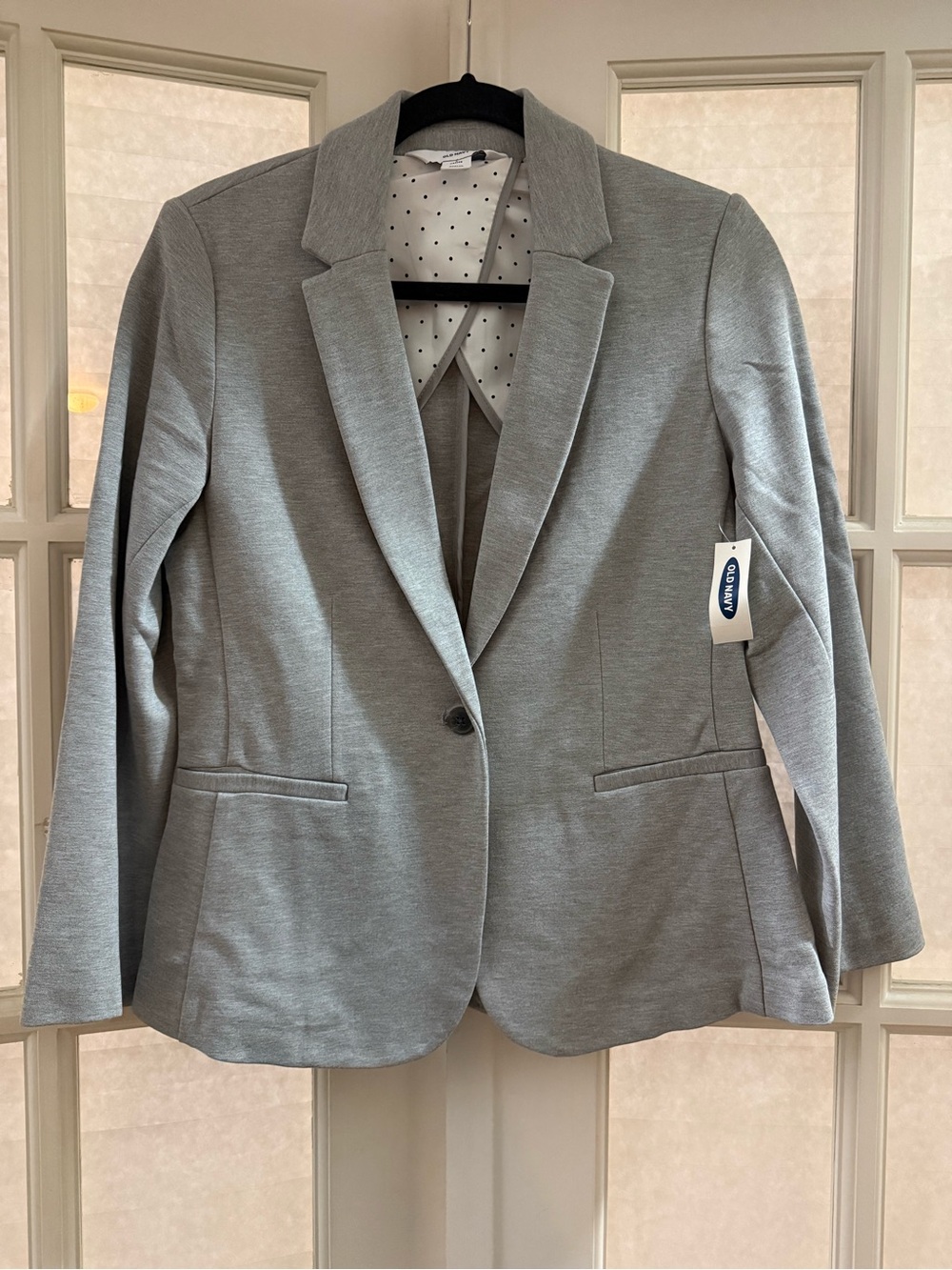 Old Navy Gray Single-Button Knit Blazer